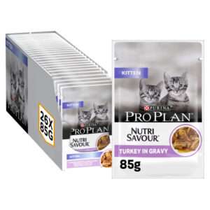 PRO PLAN KITTEN, WET CAT FOOD WITH TURKEY GRILLED IN GRAVY