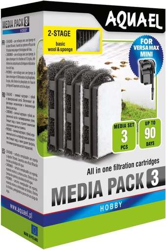 AQ113273 Aquael Mini Standard Media Pack For Versamax Mini - 3Pcs - Image 1