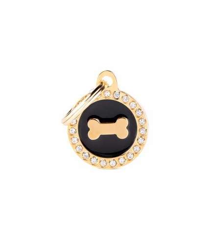 BH30GM01G MY FAMILY CERCHIO PICCOLO NERO OSSO GLAM GOLD - Image 1