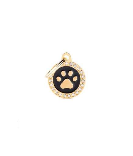 BH30GM02G MY FAMILY CERCHIO PICCOLO NERO ZAMPA GLAM GOLD - Image 1