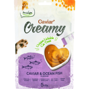 Dentalight Caviar+ Creamy Lickable Cat Treat 5pcs x 10g -  Caviar & Ocean Fish Flavour
