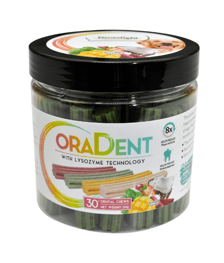 DL12275 Dentalight Oradent Dental Chew Treats For Dog 230g - Mix Flavour - Image 1