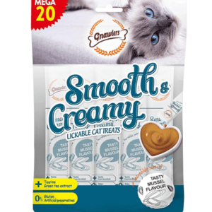 Gnawlers Smooth & Creamy Lickable Cat Treats (20pcsx15g) - Mussel Flavour