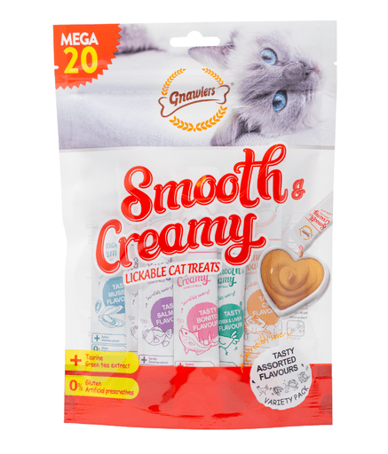 GN12039 Gnawlers Smooth & Creamy Lickable Cat Treats (20pcsx15g) - Mix Flavour - Image 1