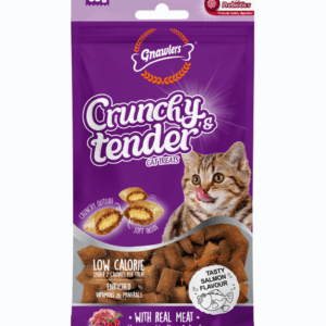 Gnawlers Crunchy & Tender Cat Treats 65g - Salmon Flavour