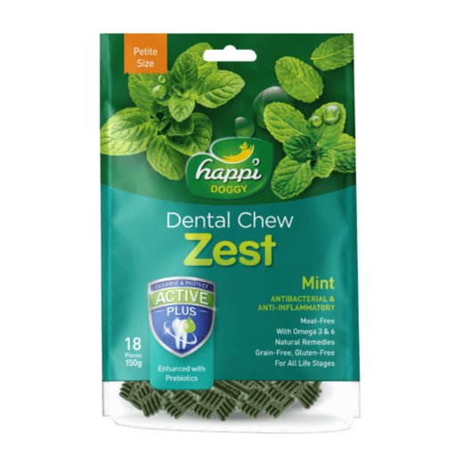 H121 Happi Doggy Dental Chew Zest-Mint-2.5" (18 pieces)-150g - Image 1