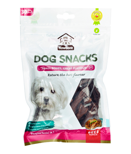 HB03068 Howbone Dog Snack -Mini Bone 270g (30pcs/pack) - Beef Flavour - Image 1