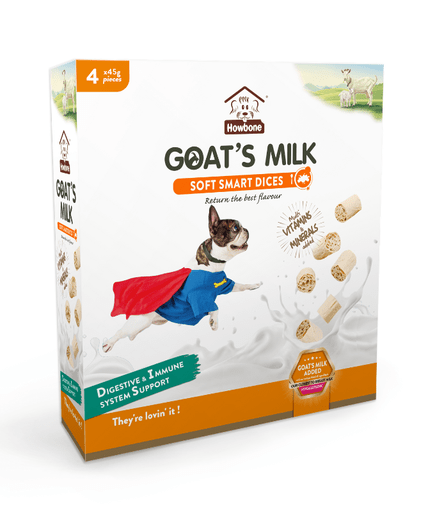 HB04690 Howbone Goat's Milk - Soft Smart Dices (4pcs x 45g) - Image 1