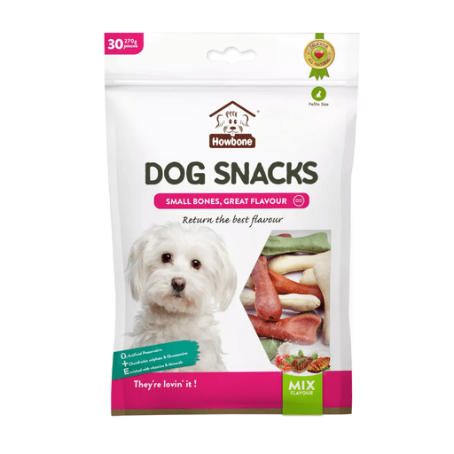 HB04898 Howbone Dog Snack - Small Bone Mix Flavour 30pcs/pack (270g) - Image 1