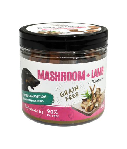 HB05024 Howbone Training Bite -Dog Snack 200g - Mushroom & Lamb Flavour - Image 1
