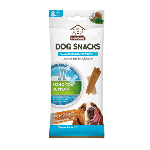 HB05574 Howbone How Chewy Dog Snack Flower Skin & Coat Support 8pcs/Pack (70g) - Image 1