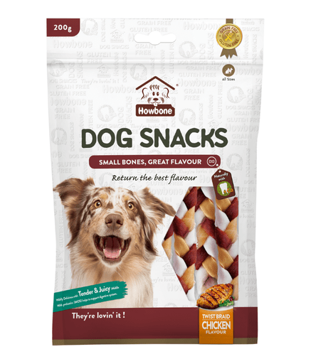 HB10318 Howbone Dog Snack -Twist Braid 200g - Chicken Flavour - Image 1