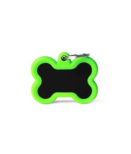 HTA01GREENMP MY FAMILY OSSO ALLUMINIO NERO GOMMA VERDE HUSHTAG - Image 1