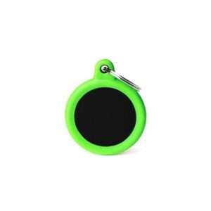 MY FAMILY CERCHIO ALLUMINIO NERO GOMMA VERDE HUSHTAG