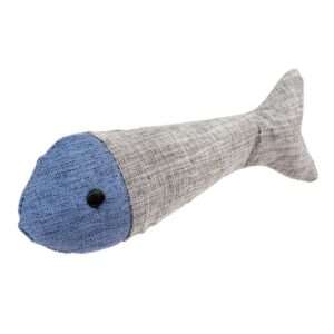 Duvo+ ECO Navy Fish & Catnip 13,5x4,5x3cm Blue/Grey