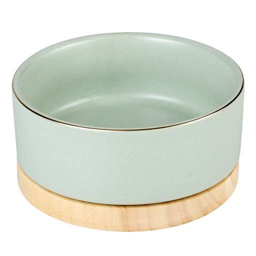 LR15464 Duvo+ Feeding Bowl Stone Timber 450ml - 12,5x12,5x6cm Green - Image 1