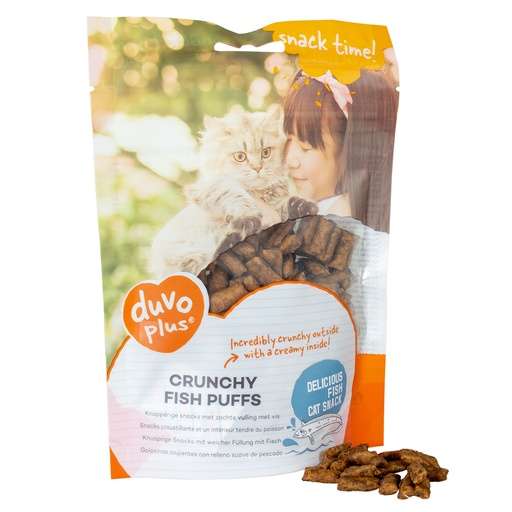 LR15546 Duvo+ Crunchy Fish Puffs for Cats 50g - Image 1