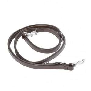 Duvo Metal Leather Duo Leash Dark Brown 100 - 200Cm/22Mm[Dimension - 100-200Cm X 22Mm]