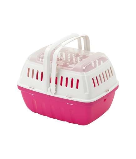 MOD-AV61-0328-00 Moderna Hipsters-Pet Carrier (Small: L 22.9 x W 16.9 x H 15.5 cm Large: L 40 x W 25.8 x H 22.4 cm) – Pink - Image 1