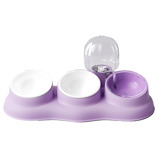 PD-85365 Pado Tripple Bowl with Dispenser-Purple 43*13*23cm - Image 1