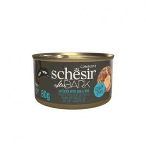 Schesir After Dark Wholefood In Broth For Cat - Chicken With Quail Egg 80g (Min Order- 12 Cans)