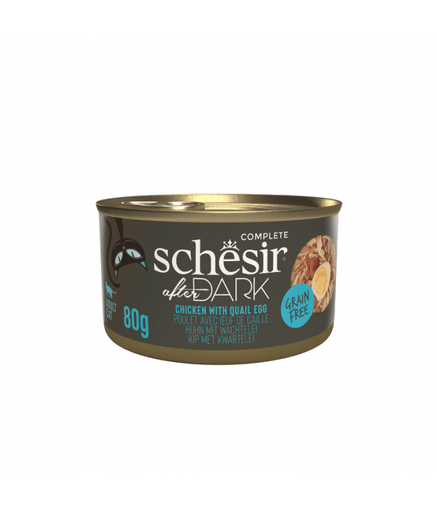 SCINV21112103 Schesir After Dark Wholefood In Broth For Cat - Chicken With Quail Egg 80g (Min Order- 12 Cans) - Image 1
