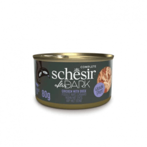 Schesir After Dark Wholefood In Broth For Cat - Chicken With Duck 80g (Min Order- 12 Cans)