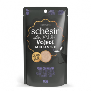Schesir After Dark Velvet Mousse For Cat - Chicken With Duck 80g (Min Order- 12 Pouch)