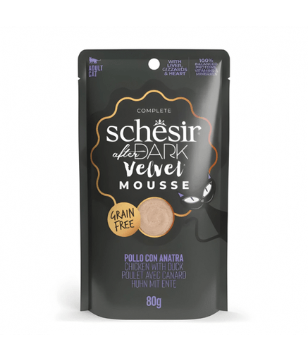 SCINV21232404 Schesir After Dark Velvet Mousse For Cat - Chicken With Duck 80g (Min Order- 12 Pouch) - Image 1