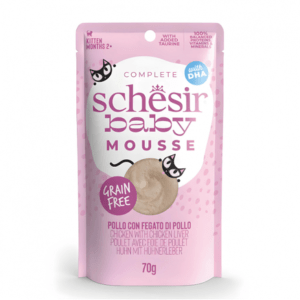 Schesir Baby Mousse Kitten - Chicken With Chicken Liver 70g (Min Order- 12 Pouch)