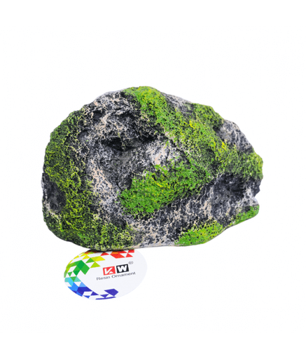 U-781M KW Zone Resin Ornament Rock Aquarium Decoration, 17x8x9cm (M) - Image 1