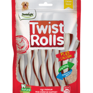 Dentalight 5" Twist Rolls Small Dog Treats 100G - Chicken Flavour