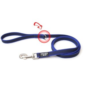 Color & Gray With Handle Leash With Ring - Blue-Gray Width 2 Cm & Length 1.8 Meter