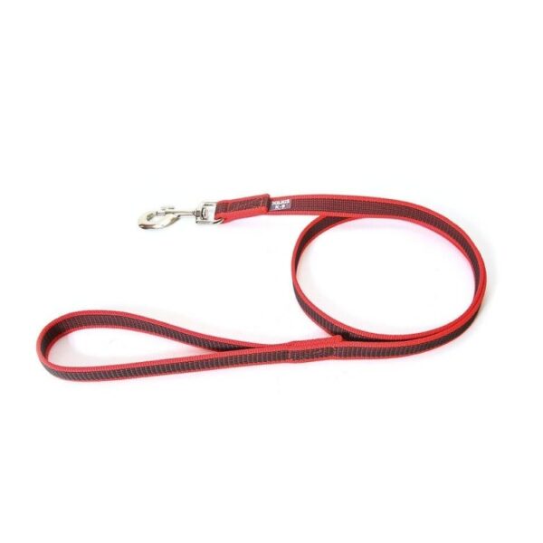 Color & Gray - Super-grip leash - red-gray with handle