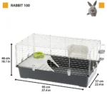 Ferplast Rabbit 100 Cage For Rabbits And Guinea Pigs
95 X 57 X H 46 Cm - Image 2