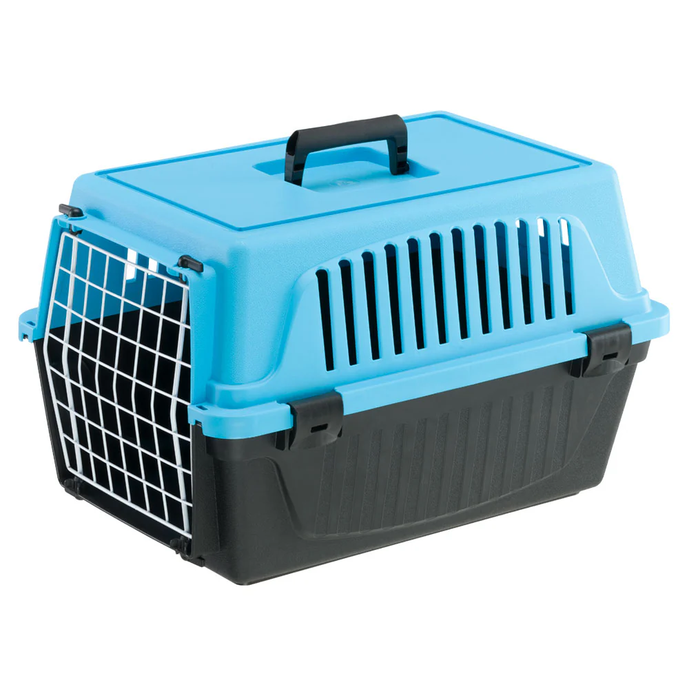 73007799EPB3 Ferplast Atlas 10 El Cat And Small Dog Carrier 32,5 X 48 X H 29 Cm - Light Blue - Image 1