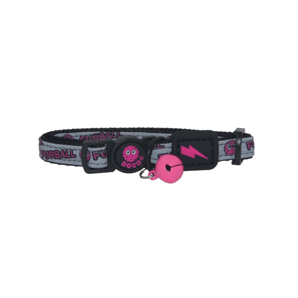 DCAT011-04XS DOCO® Reflective Cat Collar - Printed Pattern, 1.0 X 19-31cm(XS) Pink - Image 1