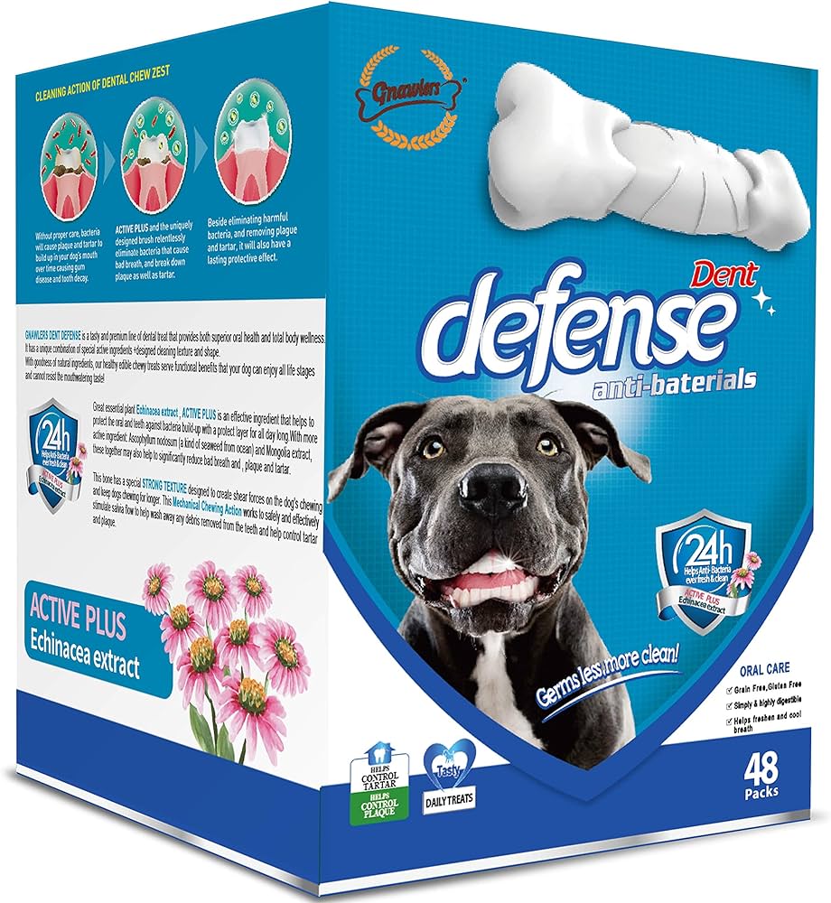 GN09428 Gnawlers 3"Dent Defense For Dogs-48pcsx15g Display Box (MOQ:48pcs) - Image 1