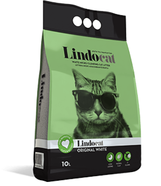 Lindocat White Bentonite Original White Cat Litter – Fragrance Free, 10L