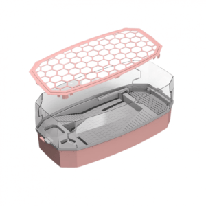 Nomoypet Detachable Escape Proof Turtle Tank Without Pump NX-35 Large - 63x31x24cm [Color - Pink]
