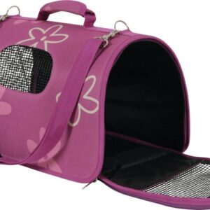 PET CARRIER FLOWER - plum-small
