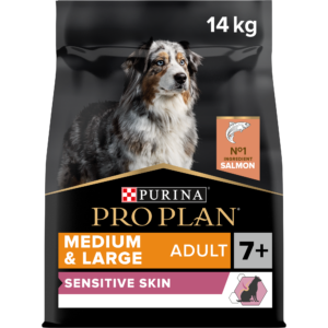 Purina Pro Plan Sensitive Skin Medium & Large Senior 7+ Dry Dog Food with Salmon