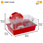 Ferplast Coney Island Hamster Cage With Large Wheel And Play Area
50 X 35 X H 25 Cm - Image 6