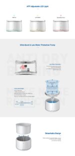 Dogness Smart Water Feeder For Pets (App Controlled)-White - Image 4