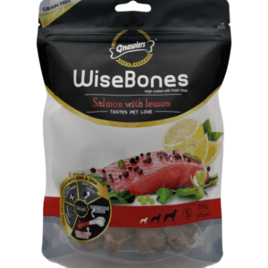 Gnawlers Wisebones Salmon With Lemon 15pcs/Pack SMALL (200gm)
