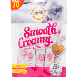 Gnawlers Smooth & Creamy Lickable Cat Treats (20pcsx15g) - Bonito Flavour