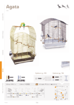 IMAC AGATA Cage  58x33x62,5cm for Canaries, Parakeets and Exotic Birds- BLUE/GHIACCIO - Image 2
