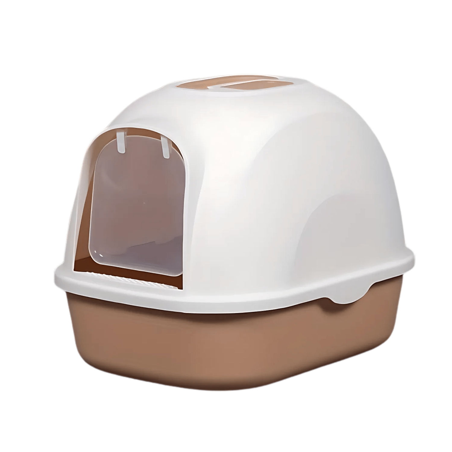 PD-85379 Pado Hoodie Cat Litter Box 53*41*41cm-Brown - Image 1