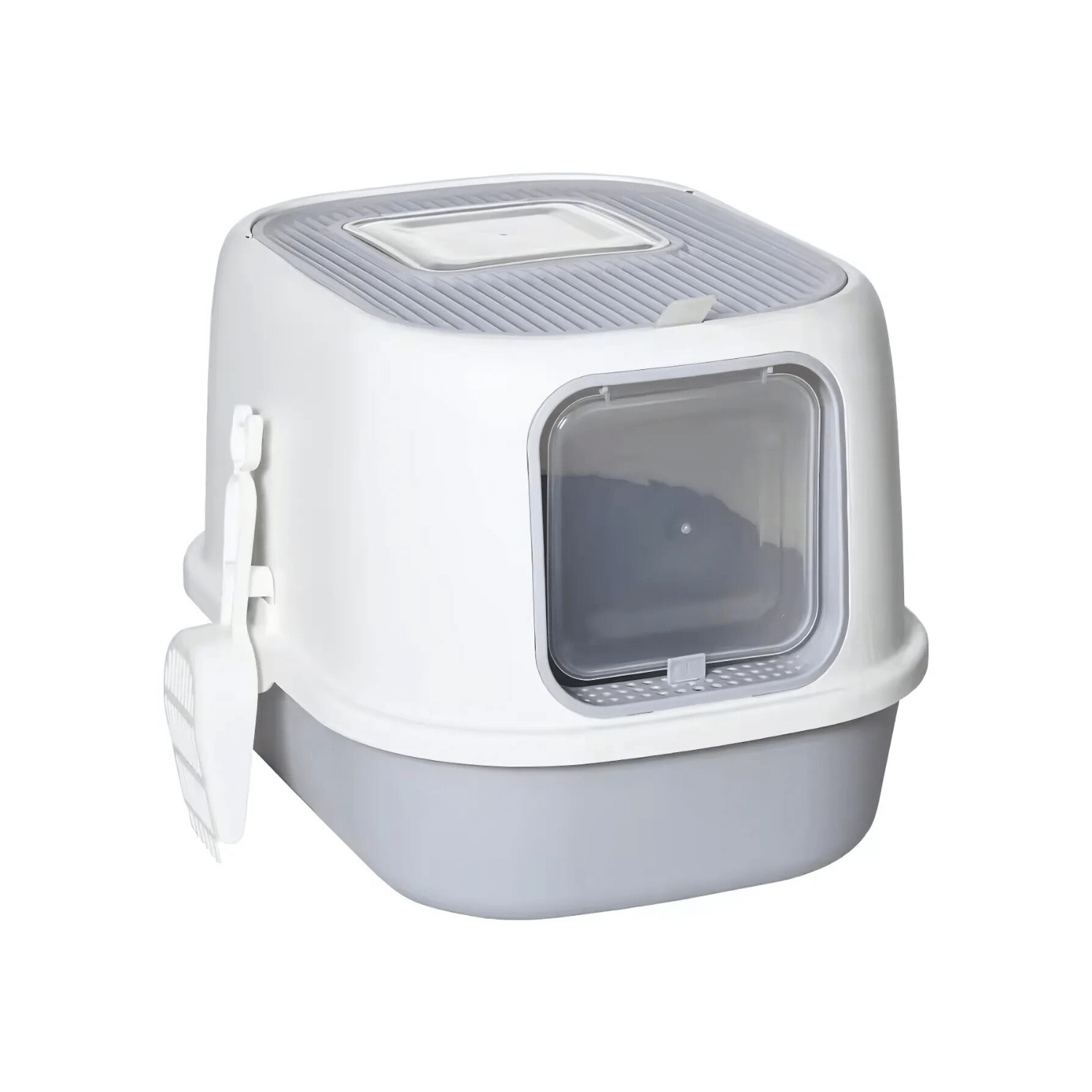 PD-85392 Pado Open Top Cat Litter Box 40*39*52cm-Grey - Image 1