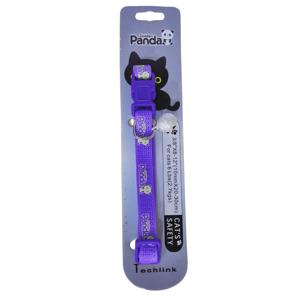 TL17121918 Golden Panda Night Glow Cat Collar 10mmx20-30cm - Image 1